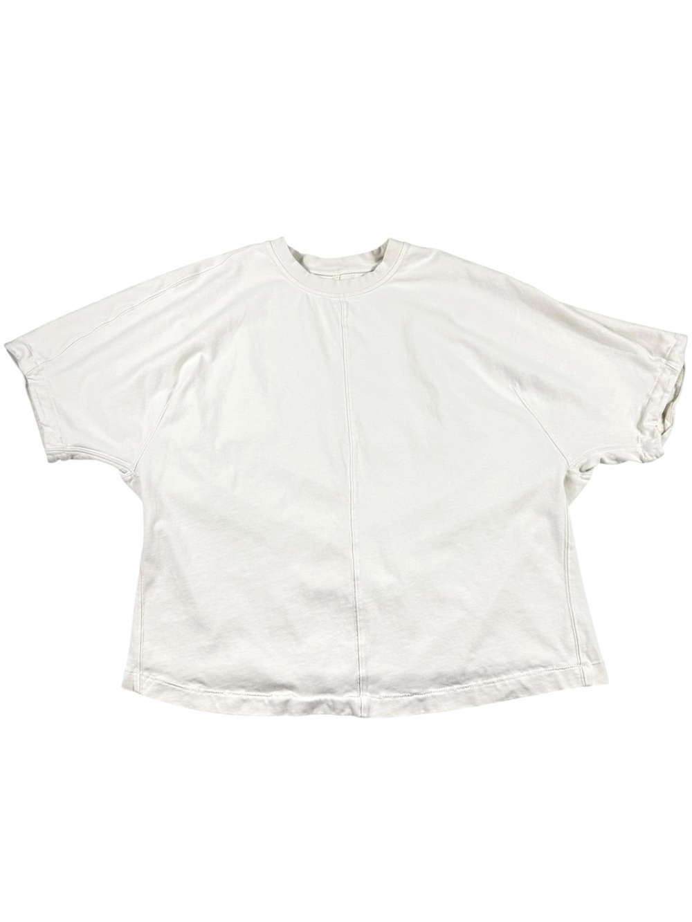 Lululemon Cotton Jersey Oversized Stitch Detail T-Shirt.